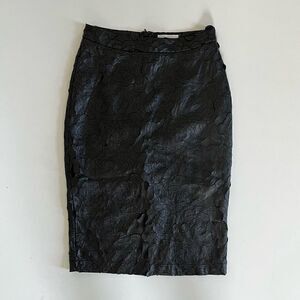 Moon Korean Brand Faux Leather Pencil Skirt XS
